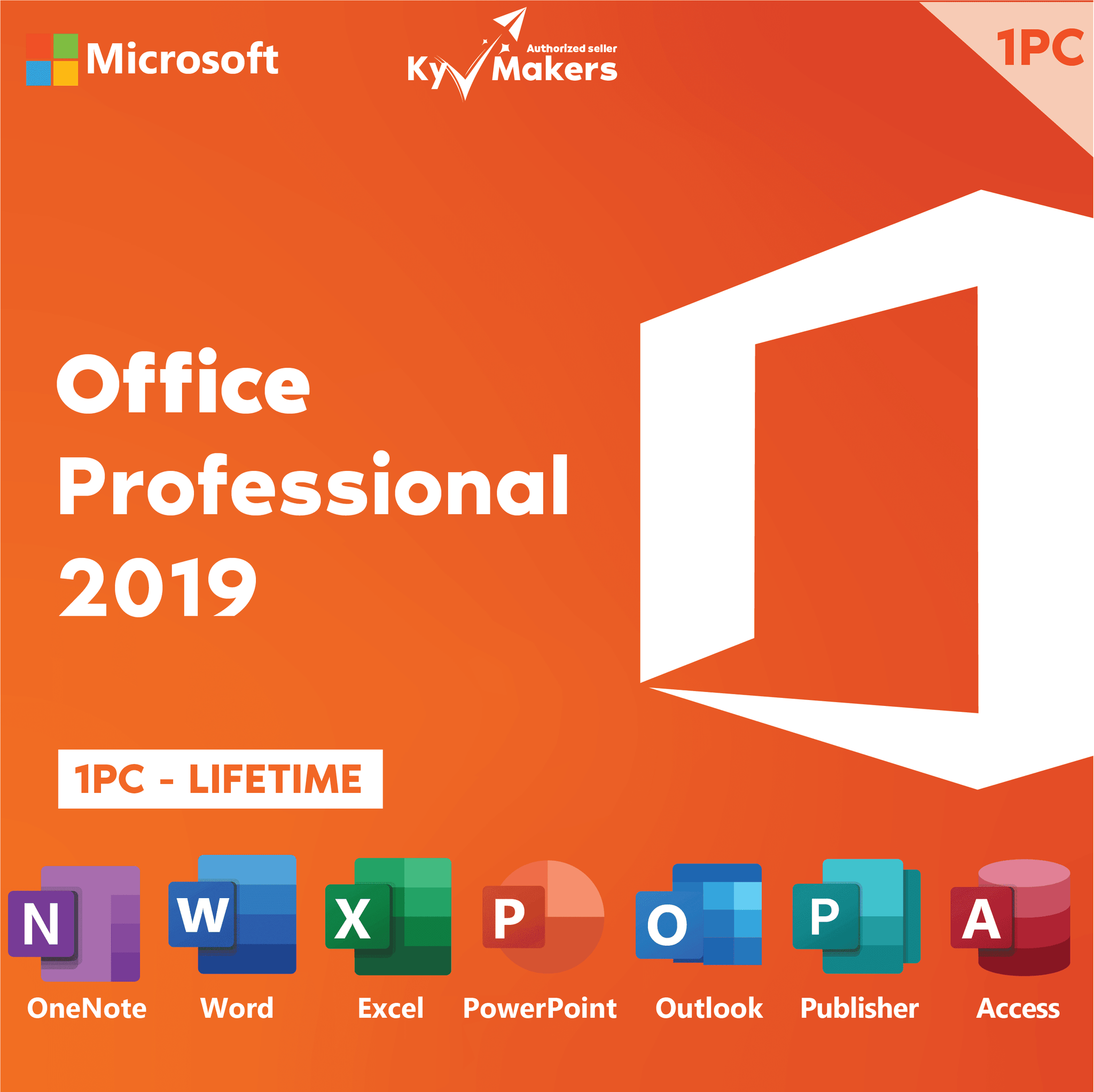 Microsoft Office 2019 Professional Plus - Lifetime Activation, Retail key