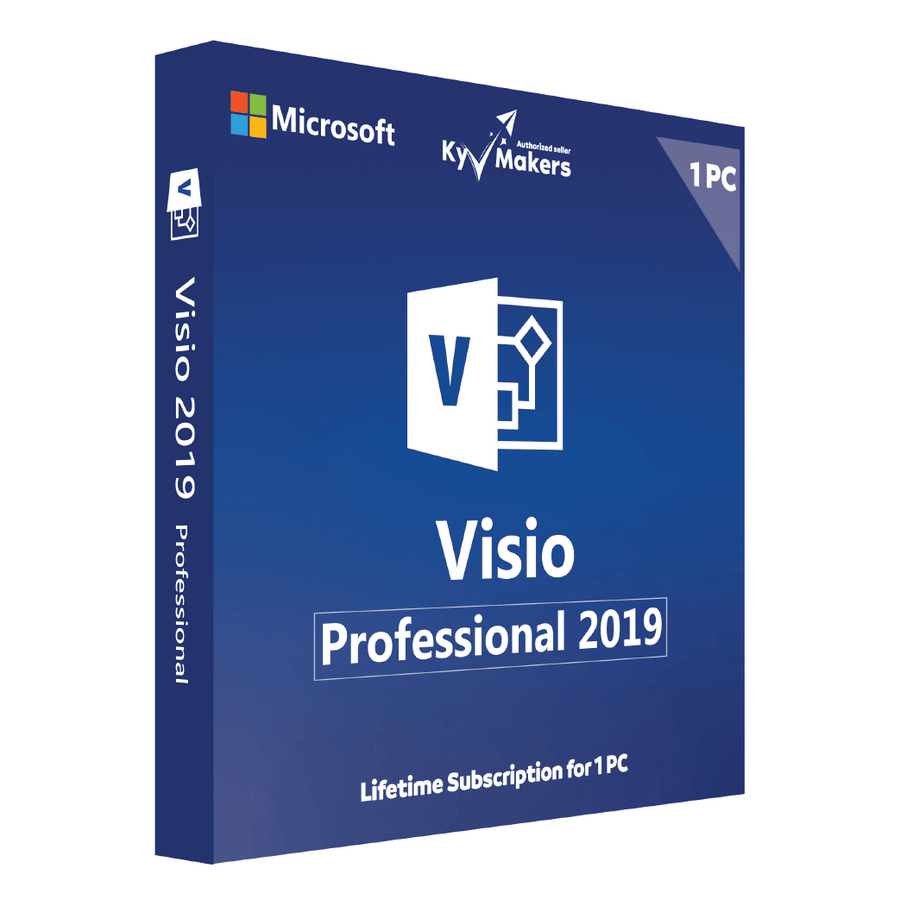 Microsoft Visio Professional 2019 Product Key- Lifetime Activation, Retail key